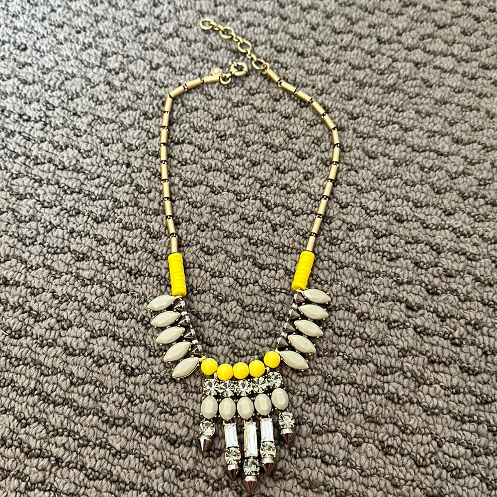 J.Crew yellow fashion statement necklace